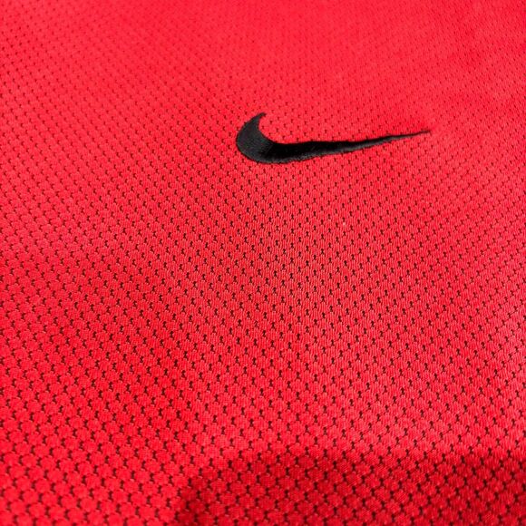 Nike Golf Dri-Fit Polo Shirt Solid Red Men's Size M Short Sleeve Breathable - Picture 3 of 7